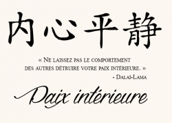 Paix intérieure Proverbe Chinois
