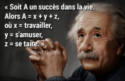 Citation Albert Einstein - succès dans la vie